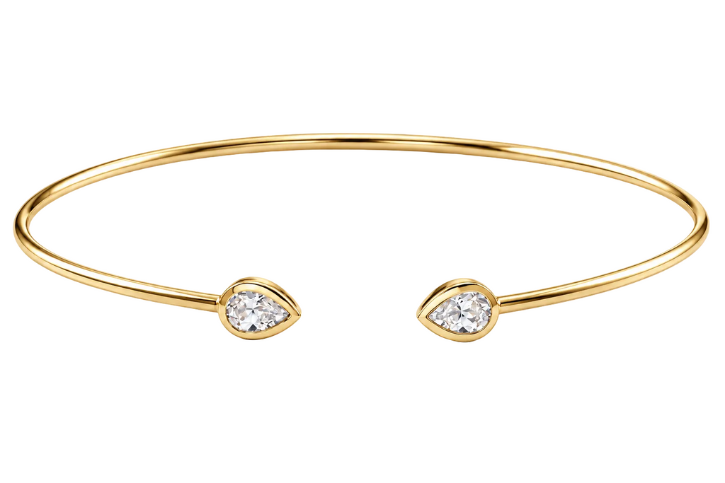Capri Pear Diamond Cuff