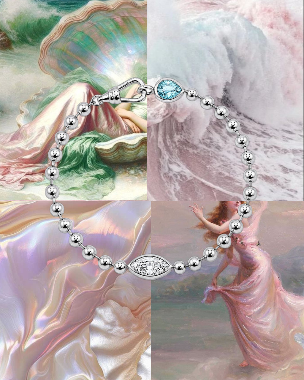Silver Core Memory Ball Chain Bracelet