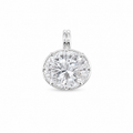 Stardust Oval Diamond  Button Back Charm