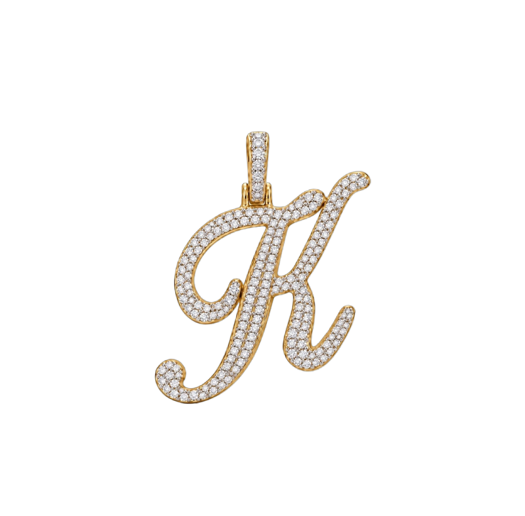 Omega Diamond Letter Pendant