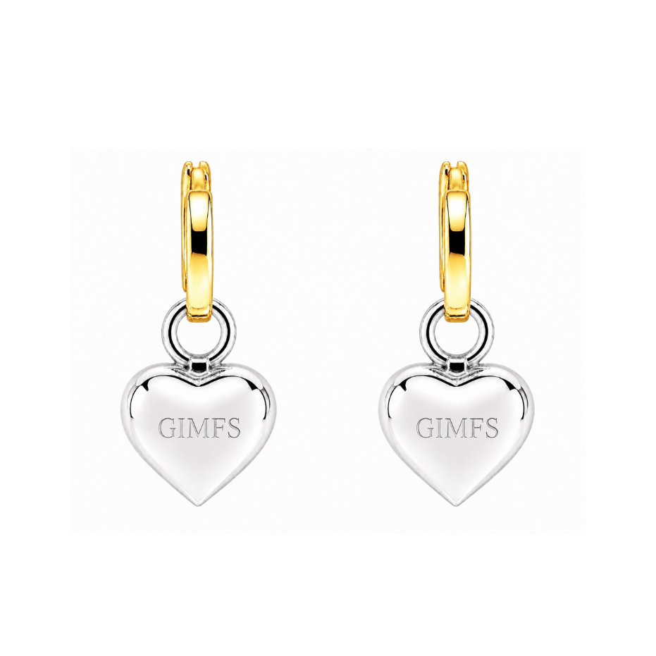 Mini Lovely Heart Diamond Georgian Earrings