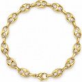 London Diamond Puffy Mariner Bracelet