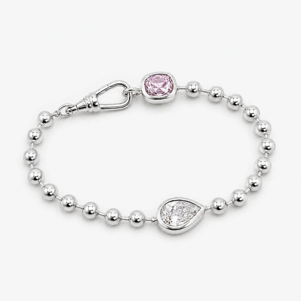 Silver Core Memory Ball Chain Bracelet