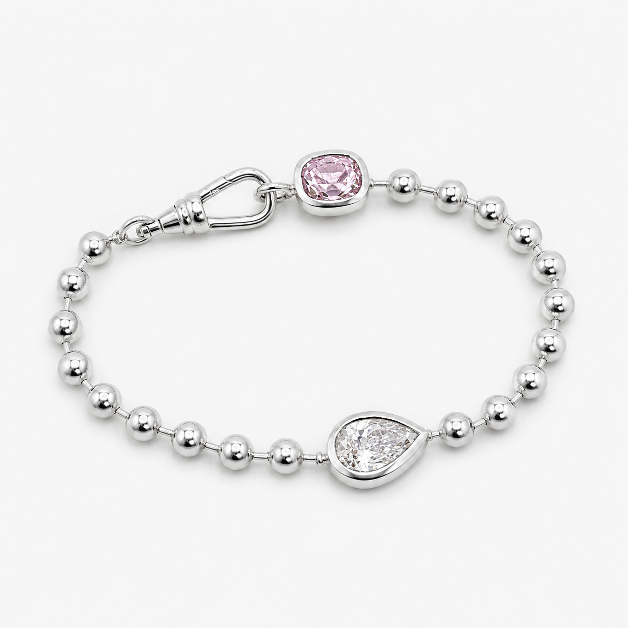 Silver Core Memory Ball Chain Bracelet
