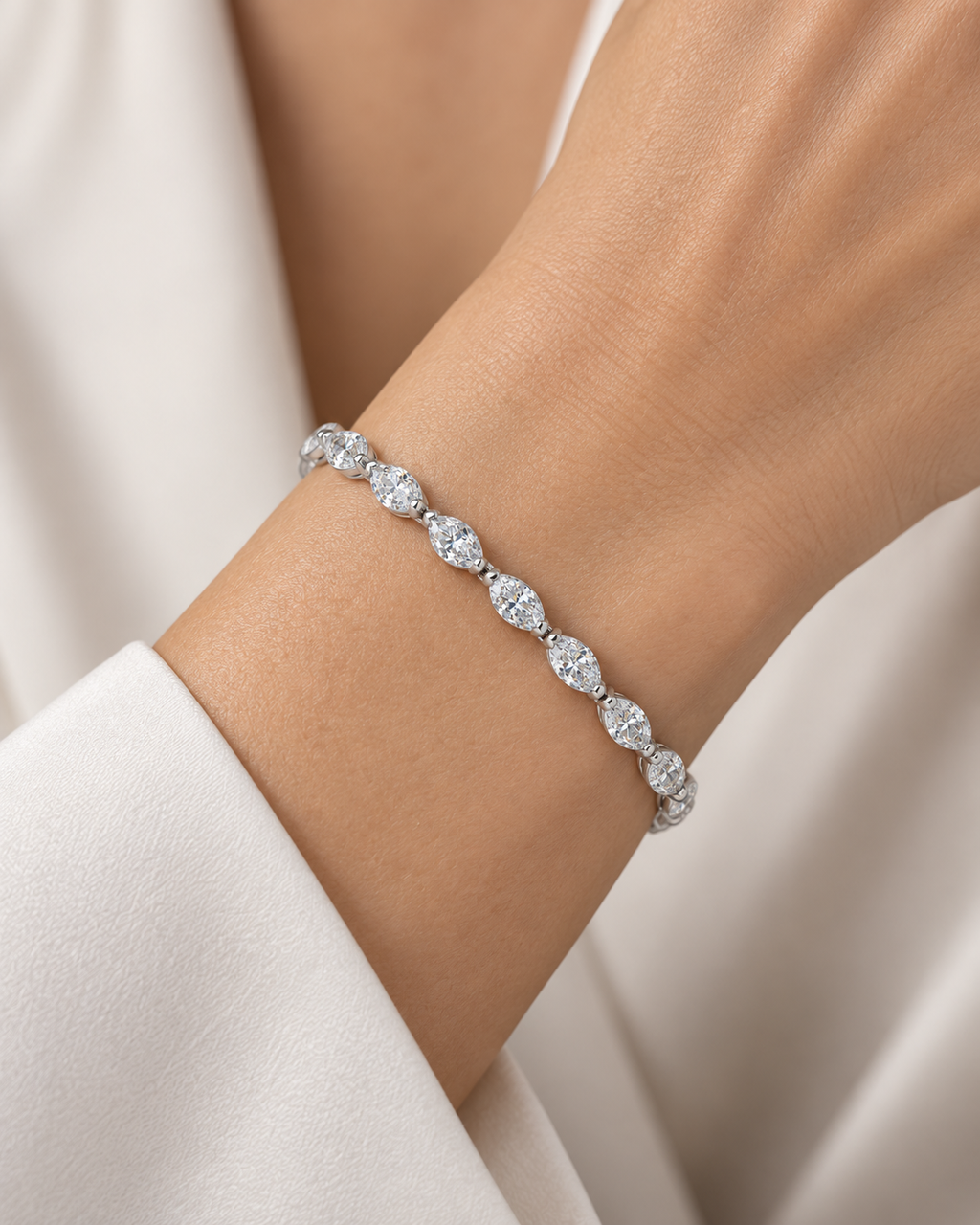 Manhattan Marquise Diamond Tennis Bracelet