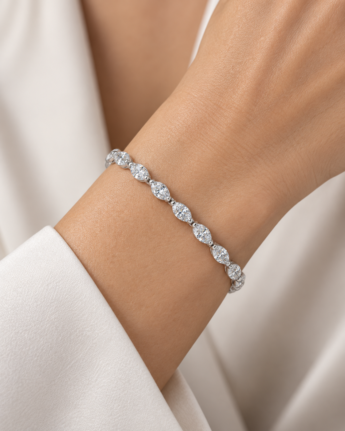 Manhattan Marquise Diamond Tennis Bracelet