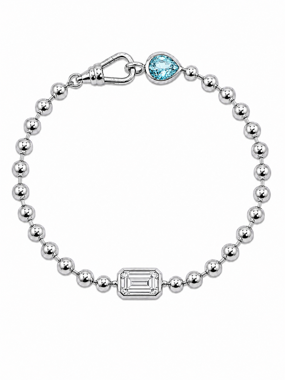Silver Core Memory Ball Chain Bracelet