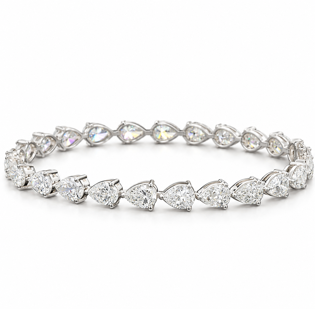 Perfect Pear Diamond Tennis Bracelet