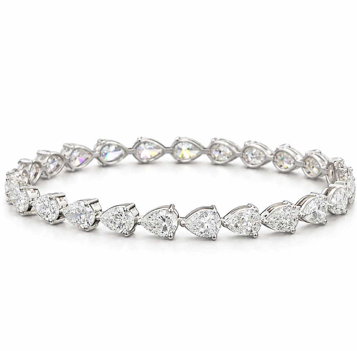 Perfect Pear Diamond Tennis Bracelet