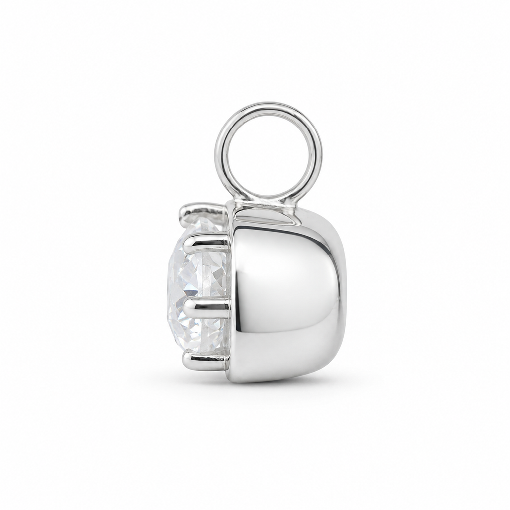 Stardust Oval Diamond  Button Back Charm
