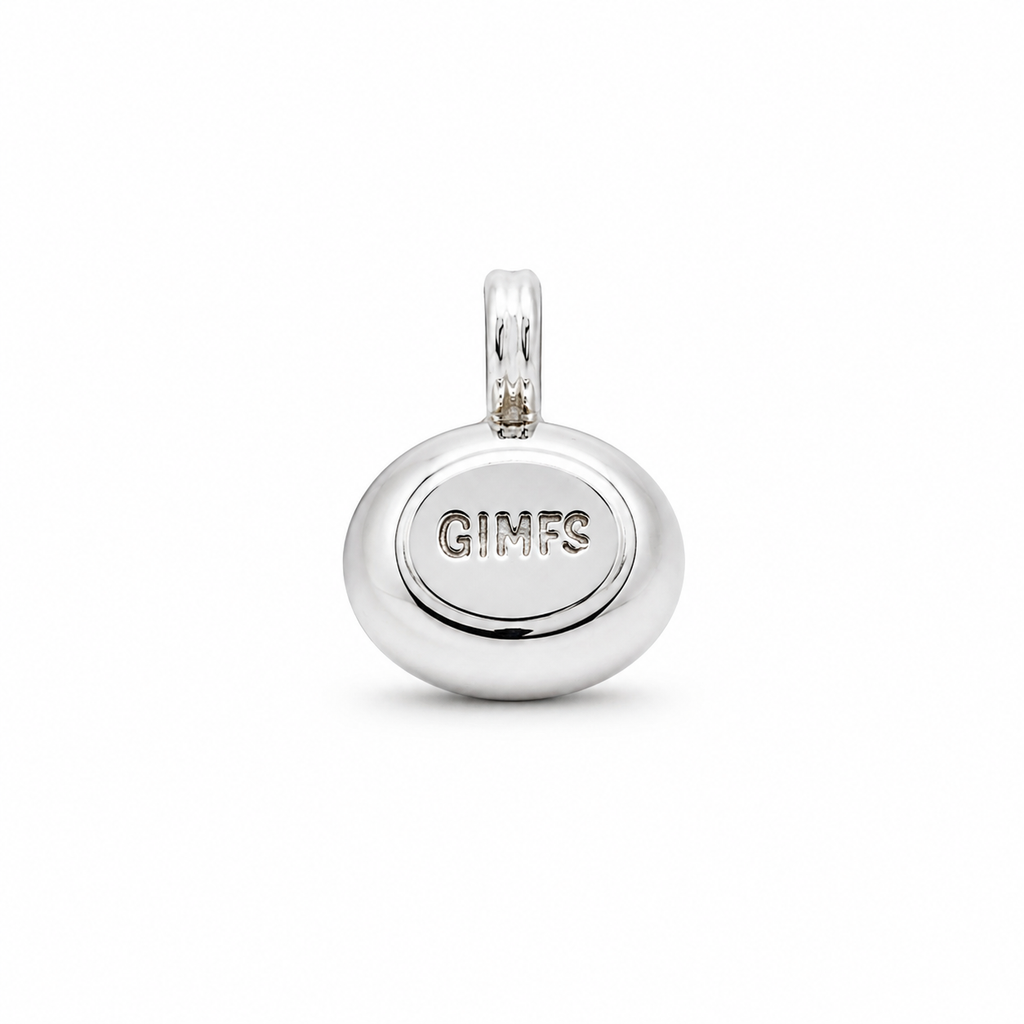 Stardust Oval Diamond  Button Back Charm