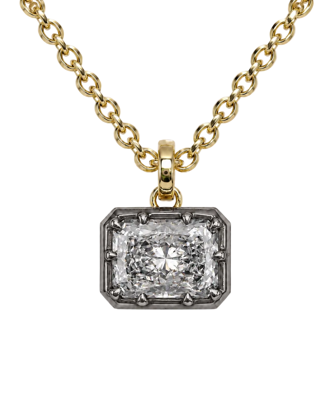Midnight Radiant Diamond Pendant