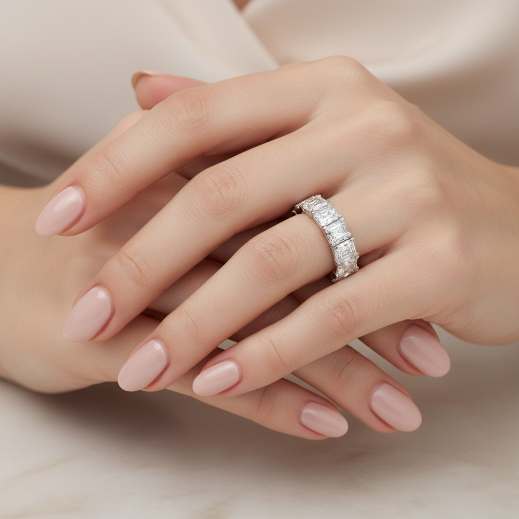 The Classic Emerald Eternity Band