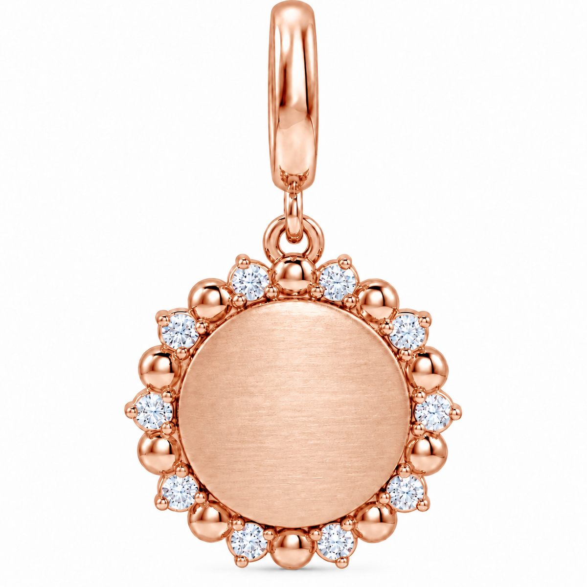 Flower Diamond Letter Charm