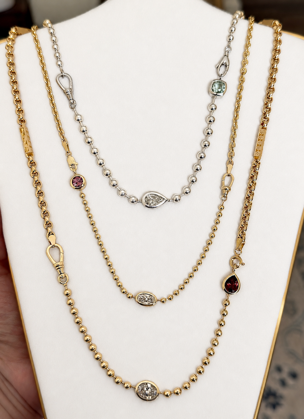Silver Core Memory Ball Chain Bracelet