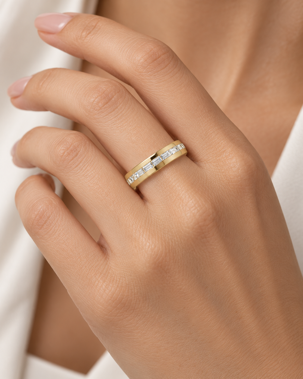Gaby Baguette Diamond Eternity Band