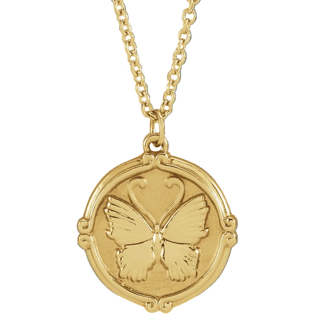 Enchanted Butterfly Medallian Necklace