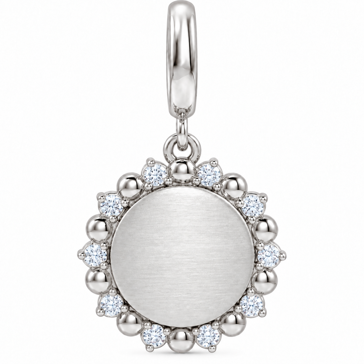 Flower Diamond Letter Charm