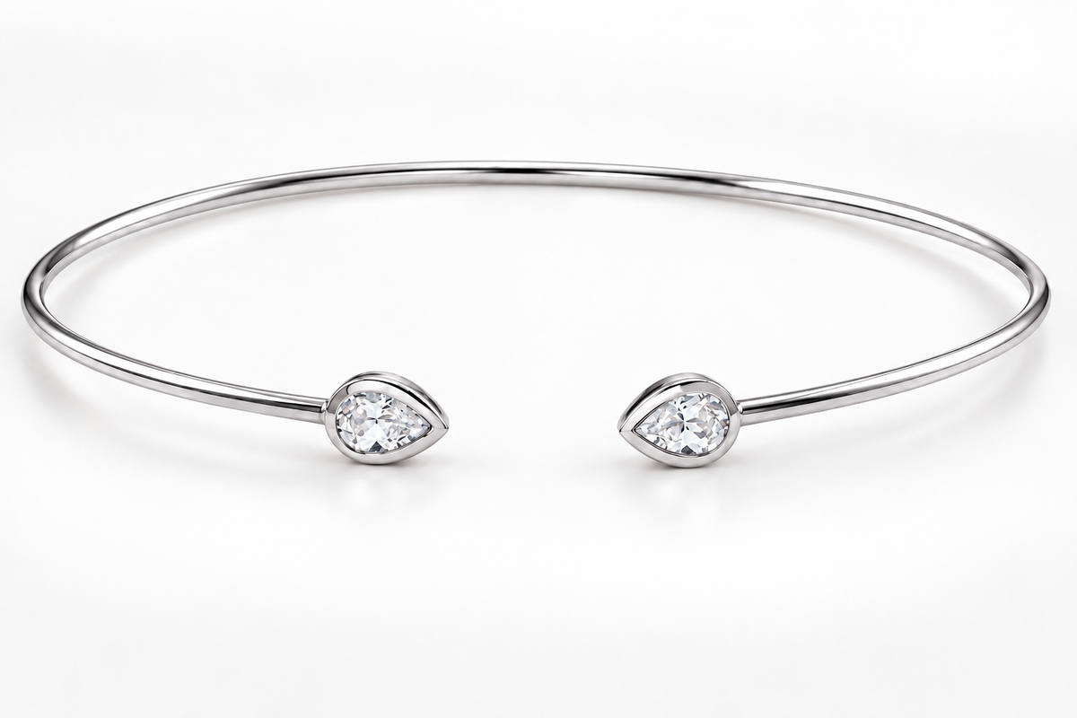 Capri Pear Diamond Cuff