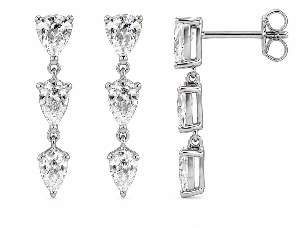 Isabel Pear Diamond Earrings