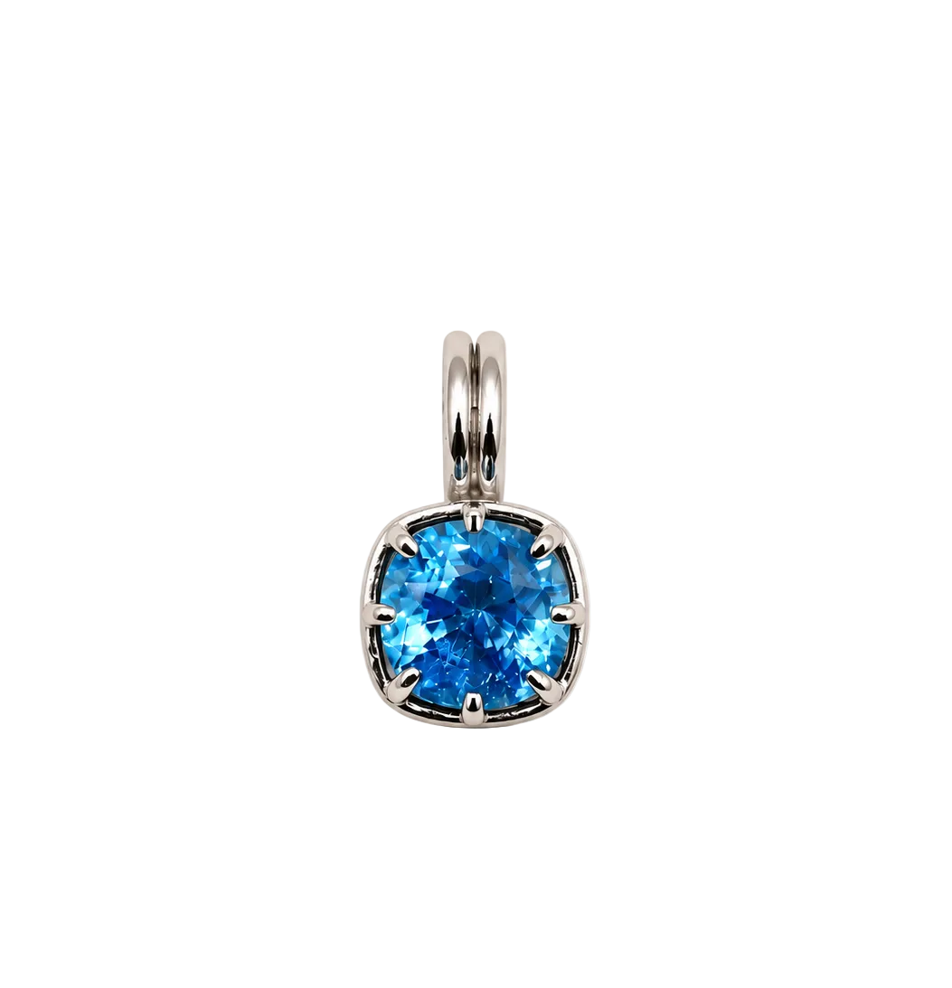 Classic Stardust Gemstone Charm in Neptune
