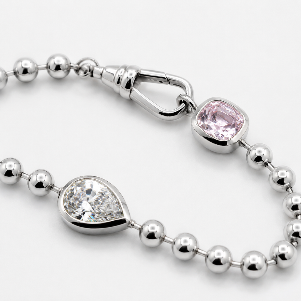 Silver Core Memory Ball Chain Bracelet