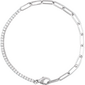Gemini Diamond Bracelet in Silver & Vermeil