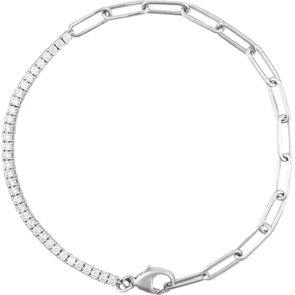 Gemini Diamond Bracelet in Silver & Vermeil