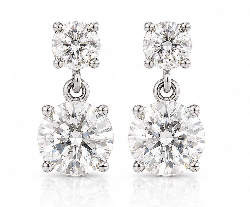 Magic Diamond Drop Earrings