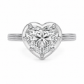 Grande Lovely Heart 3 Carat Diamond Ring - Sterling Silver