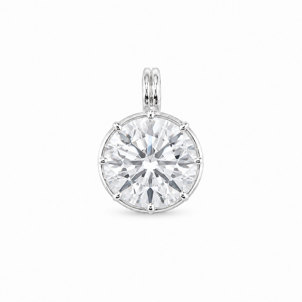Stardust Round Diamond Button Back Charm