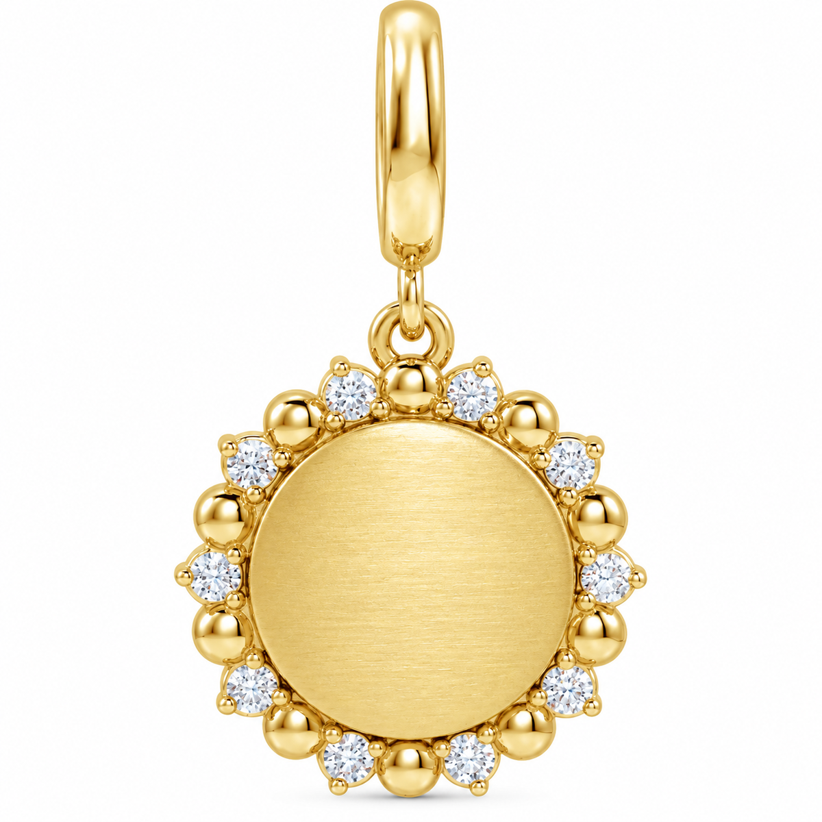 Flower Diamond Letter Charm