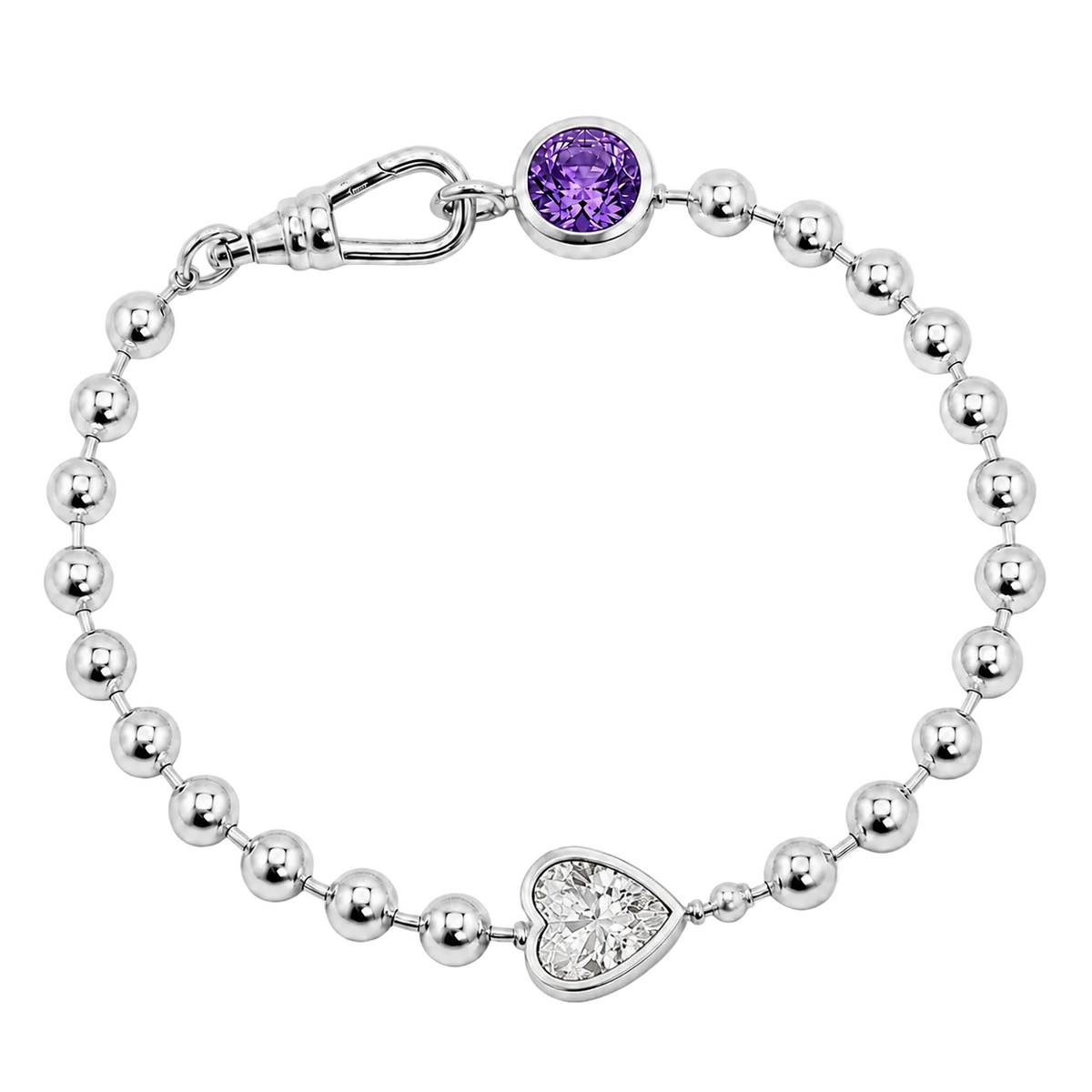 Silver Core Memory Ball Chain Bracelet