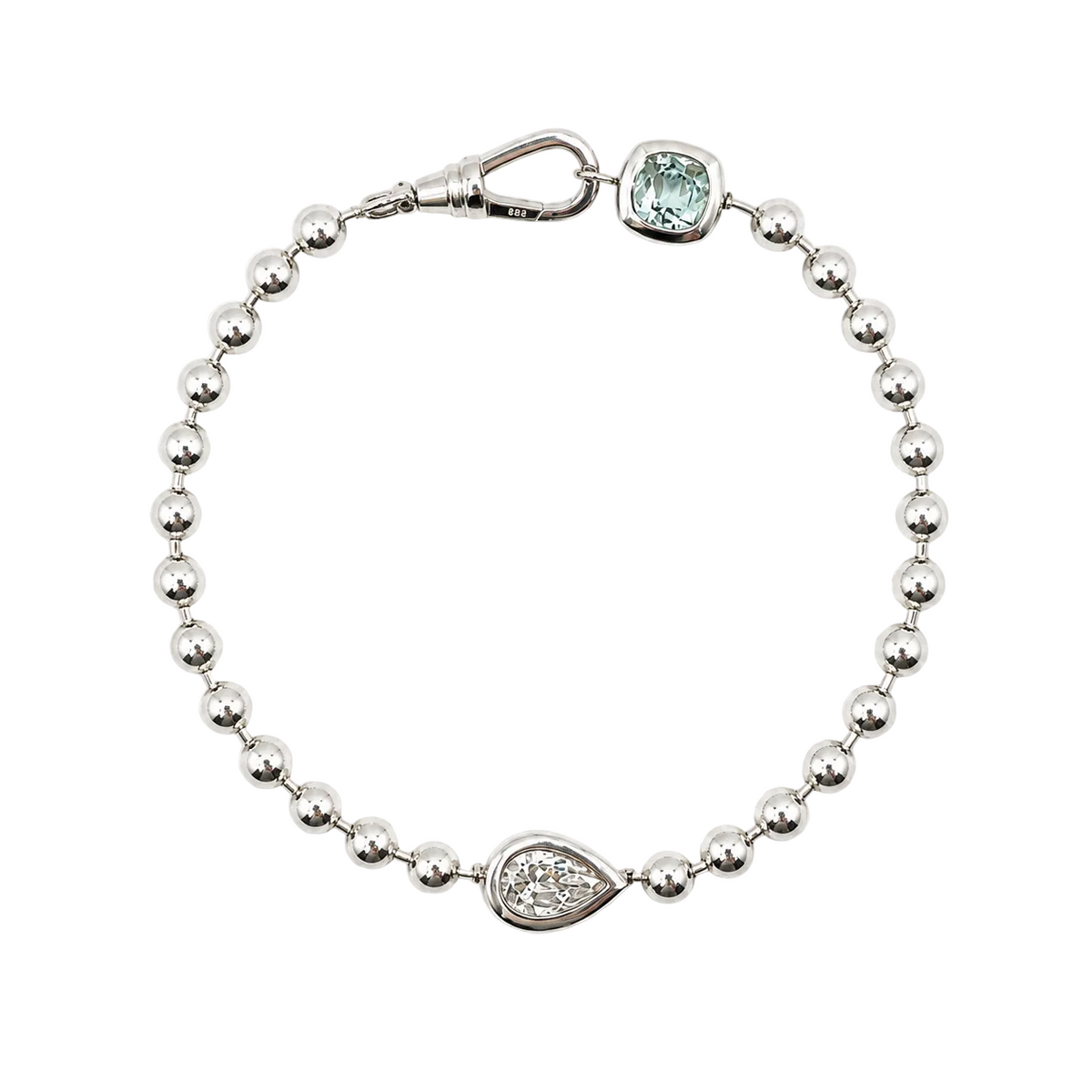 Silver Core Memory Ball Chain Bracelet