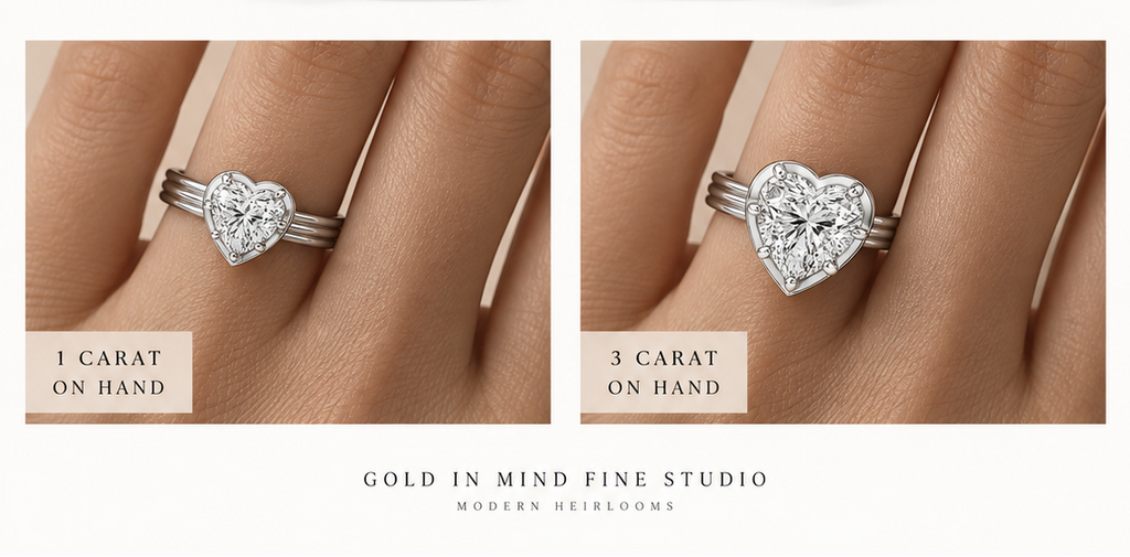 Lovely Heart Diamond Button Back Ring