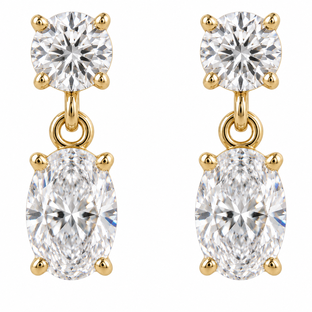 Magic Diamond 2 Carat Drop Earrings