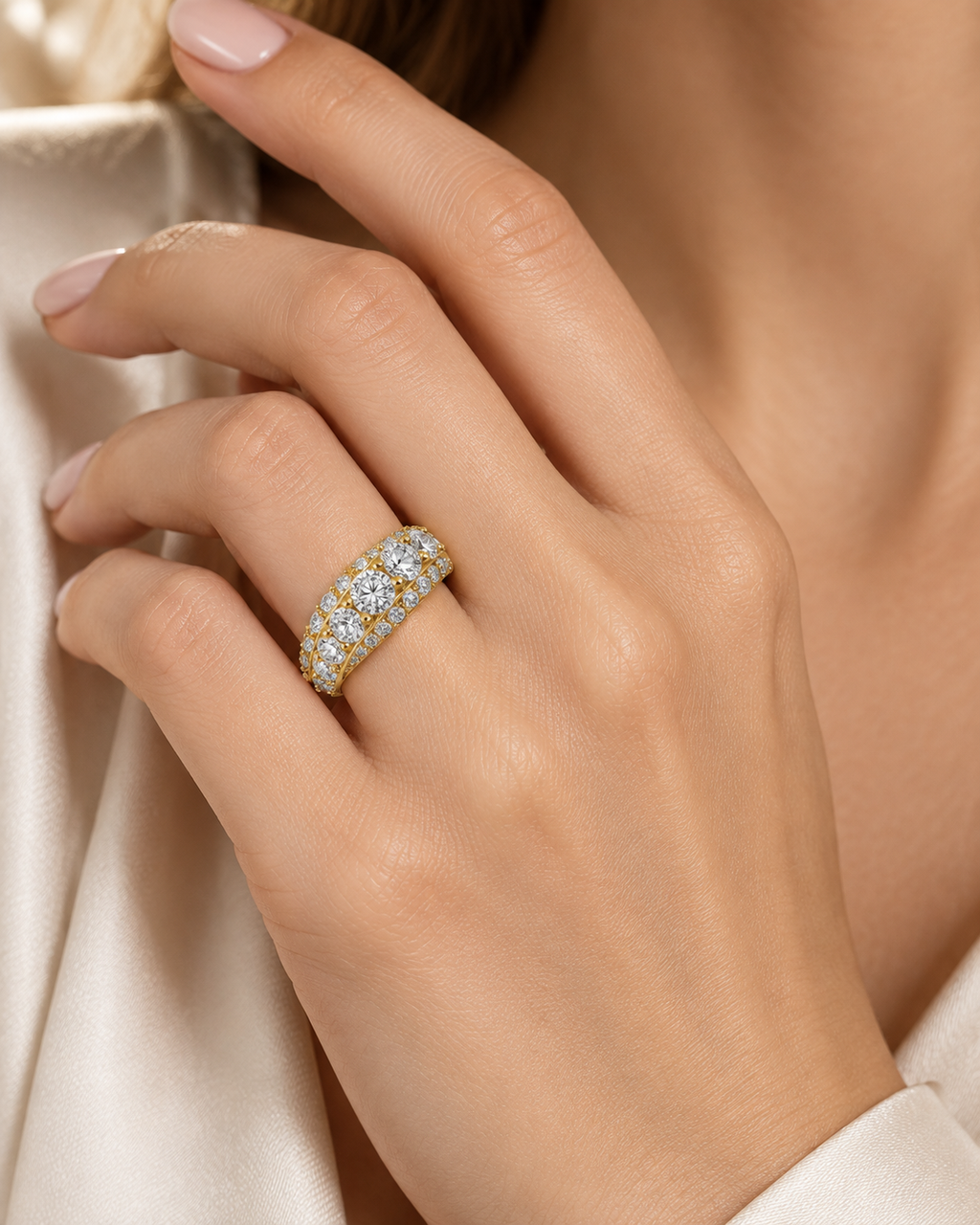 Diamond Croissant Ring