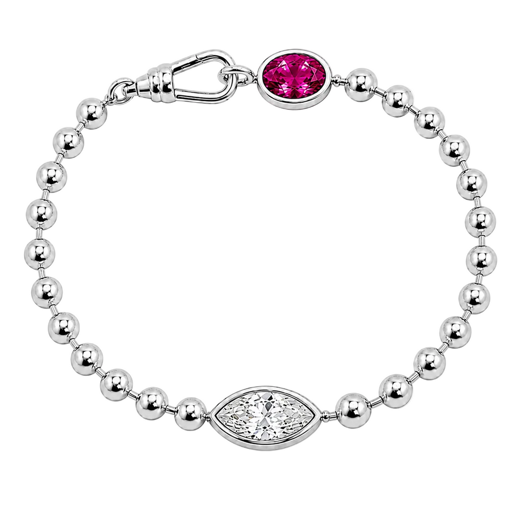 Silver Core Memory Ball Chain Bracelet