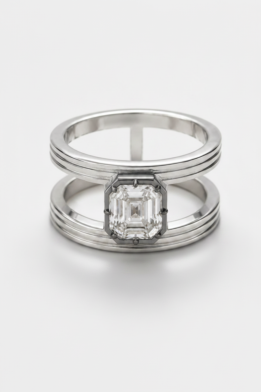 Empress Asscher Diamond Ring