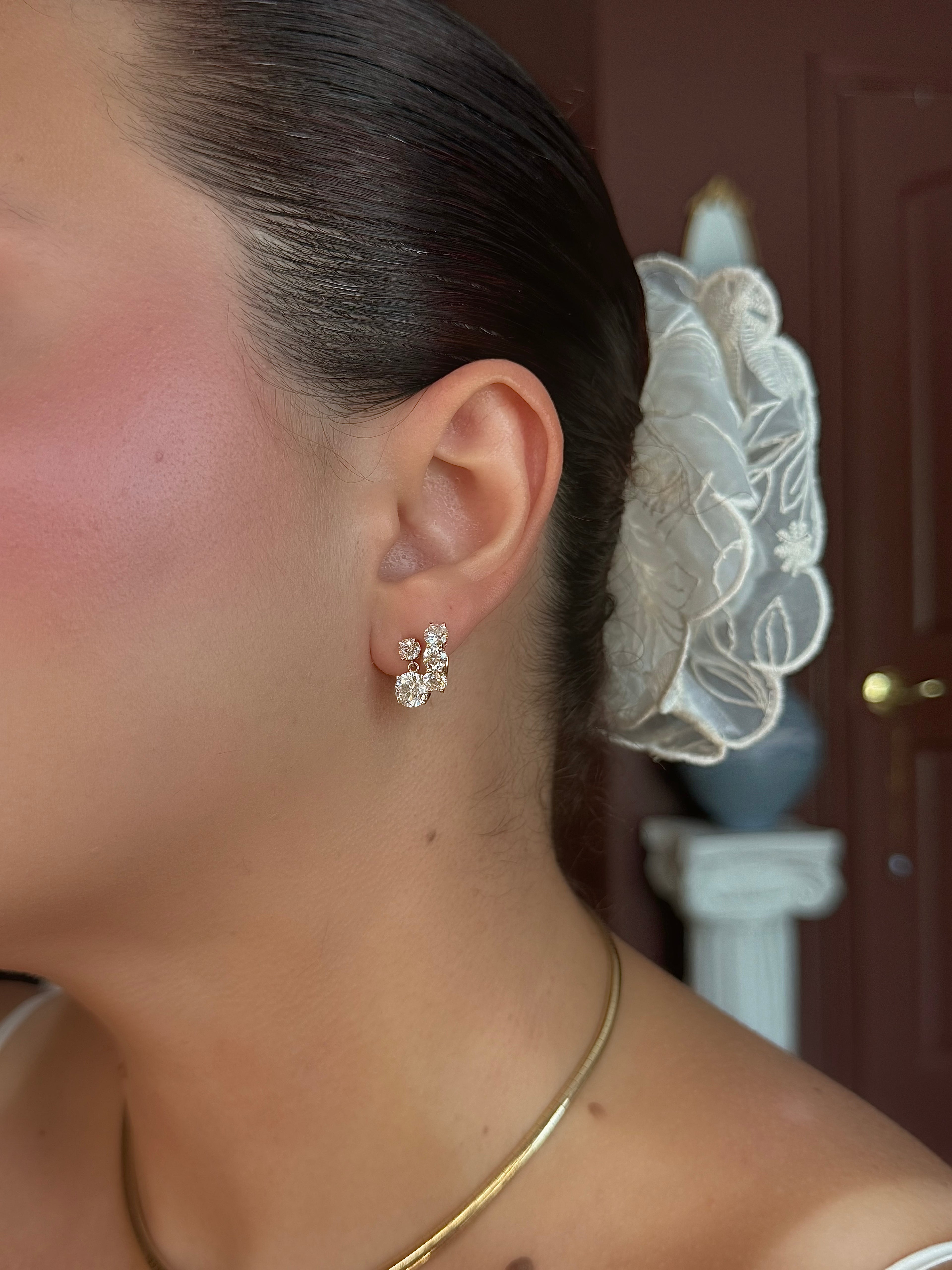 Lucy Diamond Hoop Earrings