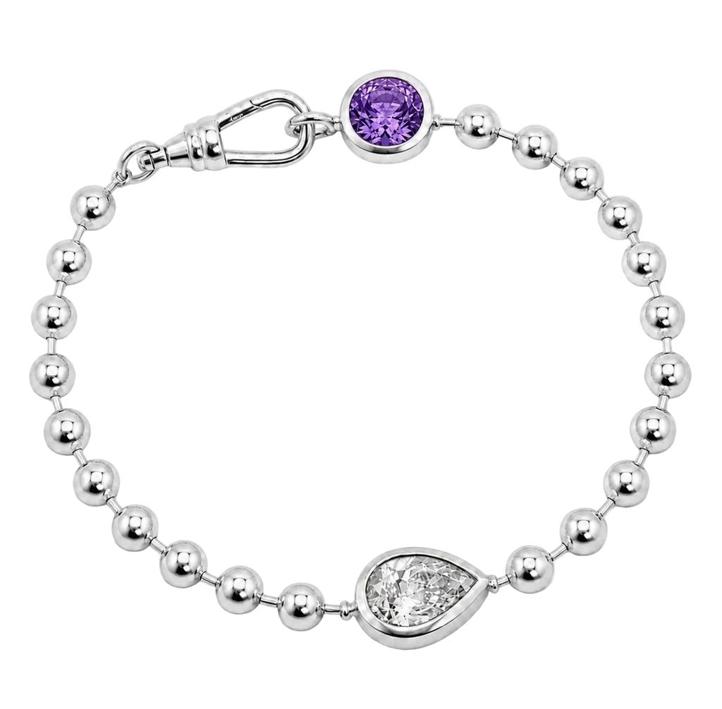 Silver Core Memory Ball Chain Bracelet