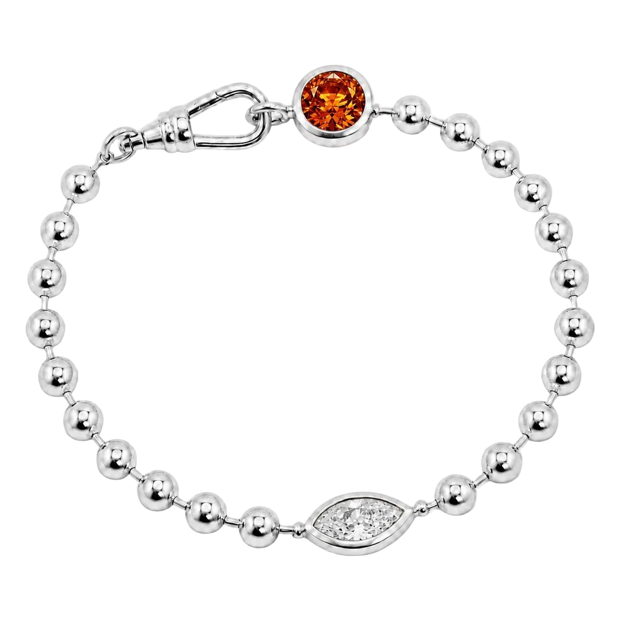 Silver Core Memory Ball Chain Bracelet