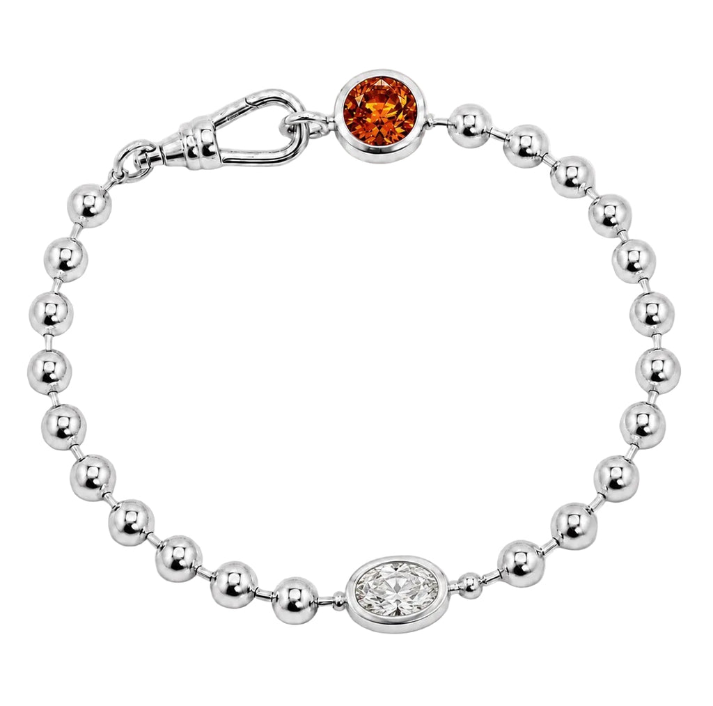 Silver Core Memory Ball Chain Bracelet