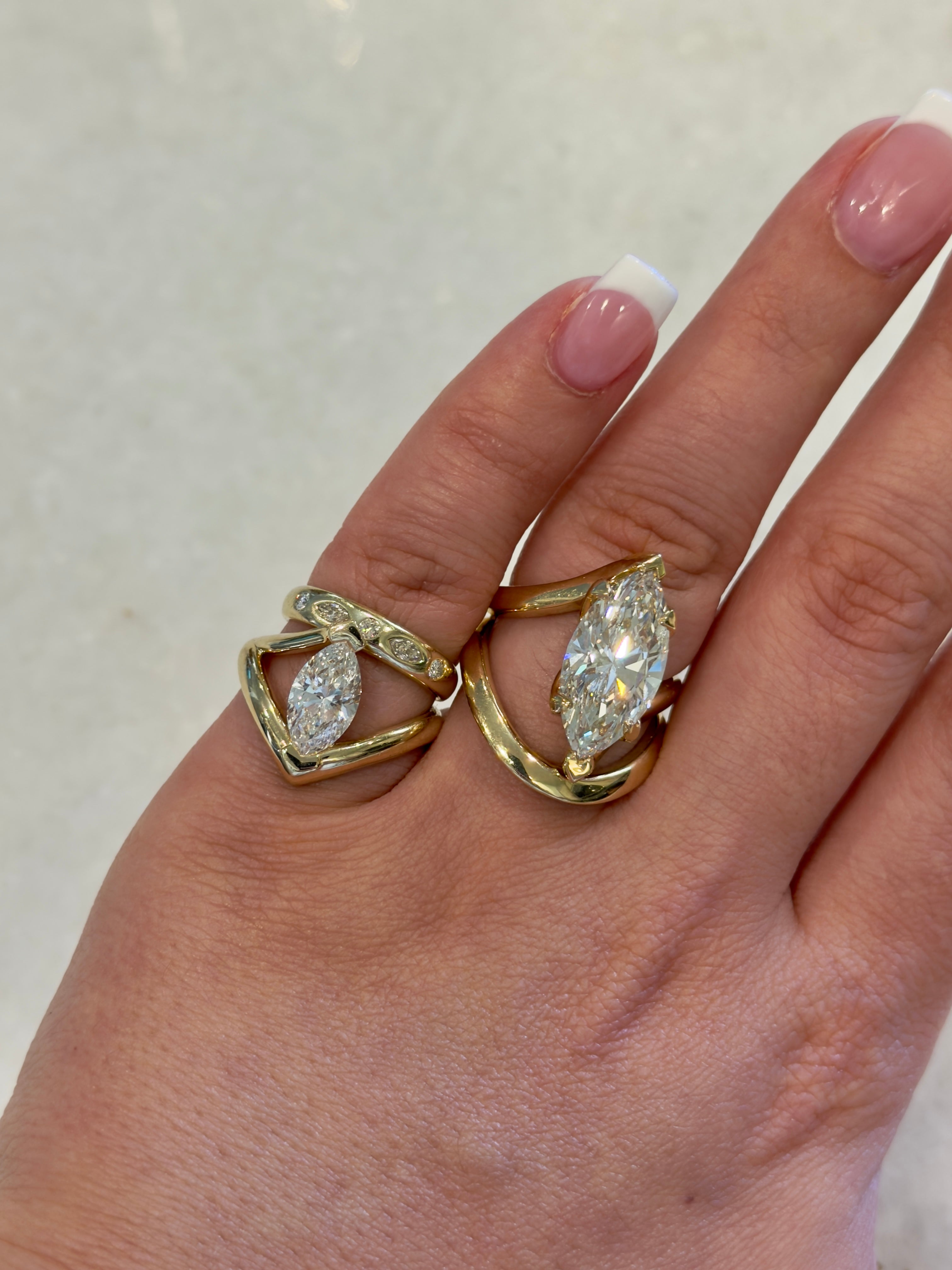 Cleopatra Marquise Pinky Ring