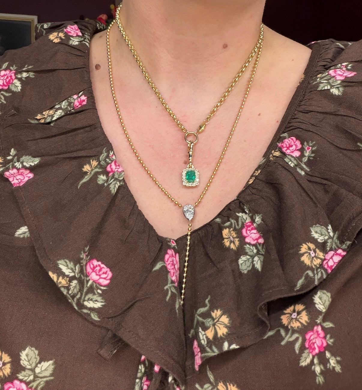 Custom Emerald Heirloom Pendant