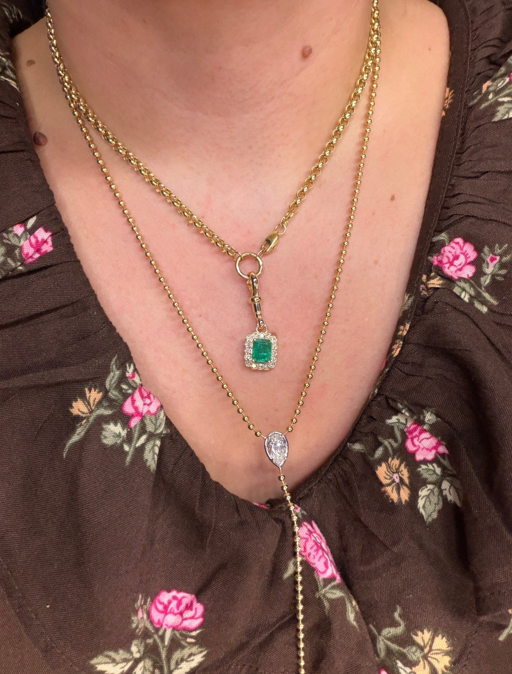 Custom Emerald Heirloom Pendant