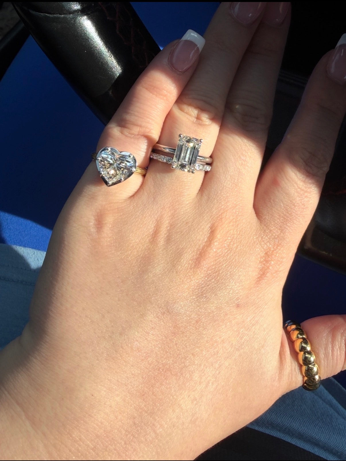 Grande Lovely Heart 3 Carat Diamond Ring - Sterling Silver