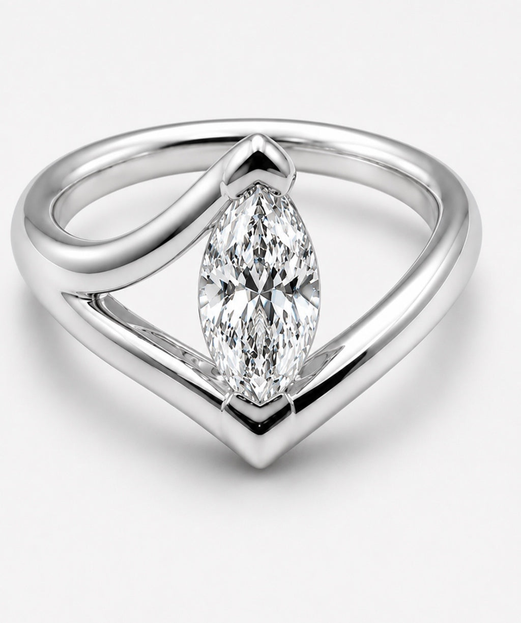 Cleopatra Marquise Pinky Ring