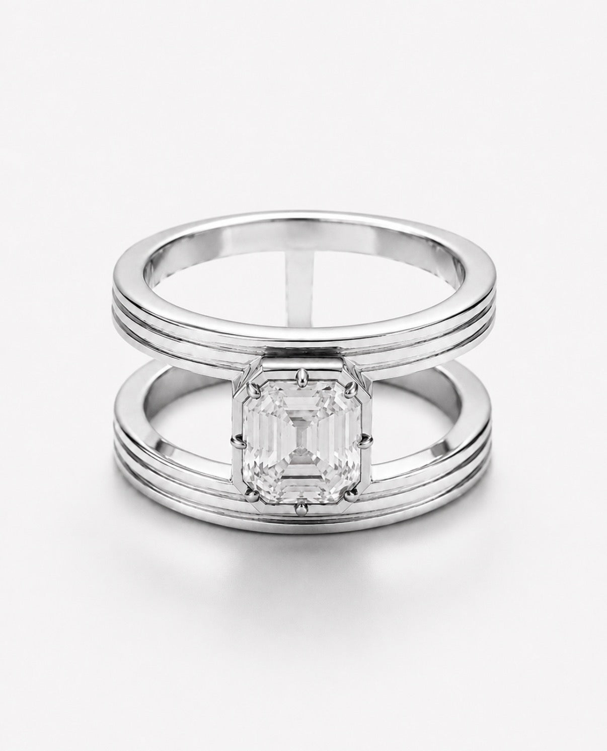 Empress Asscher Diamond Ring