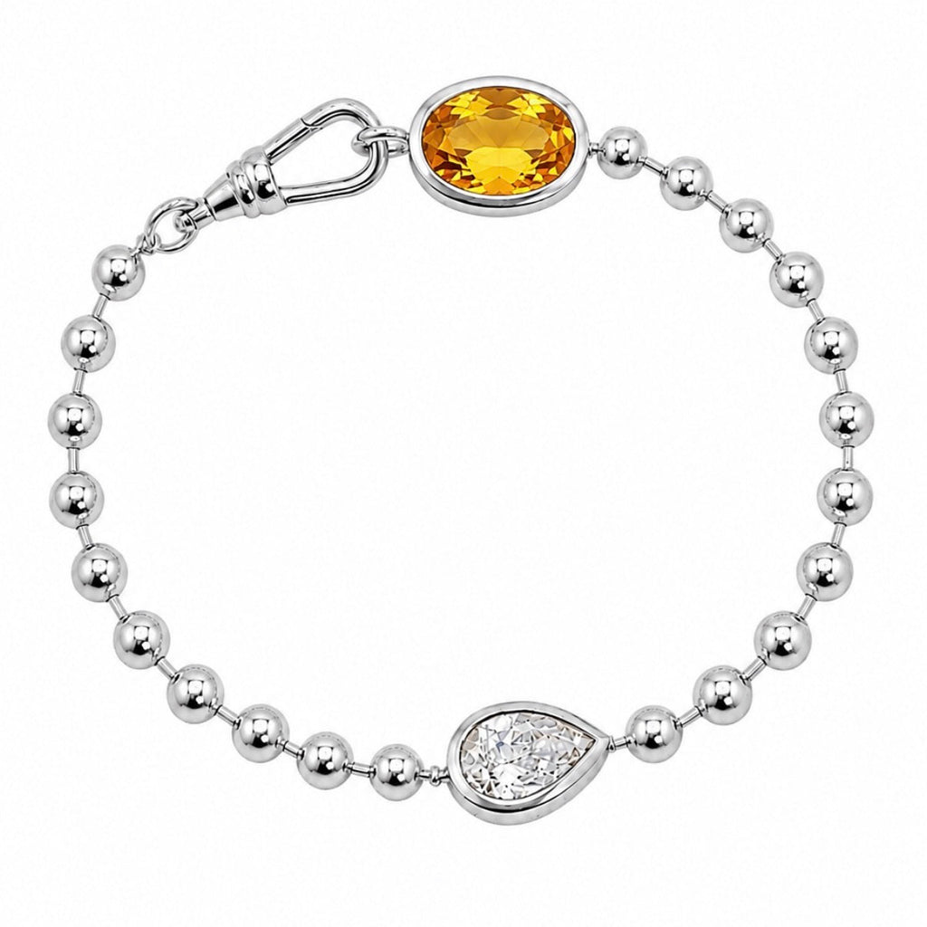 Silver Core Memory Ball Chain Bracelet
